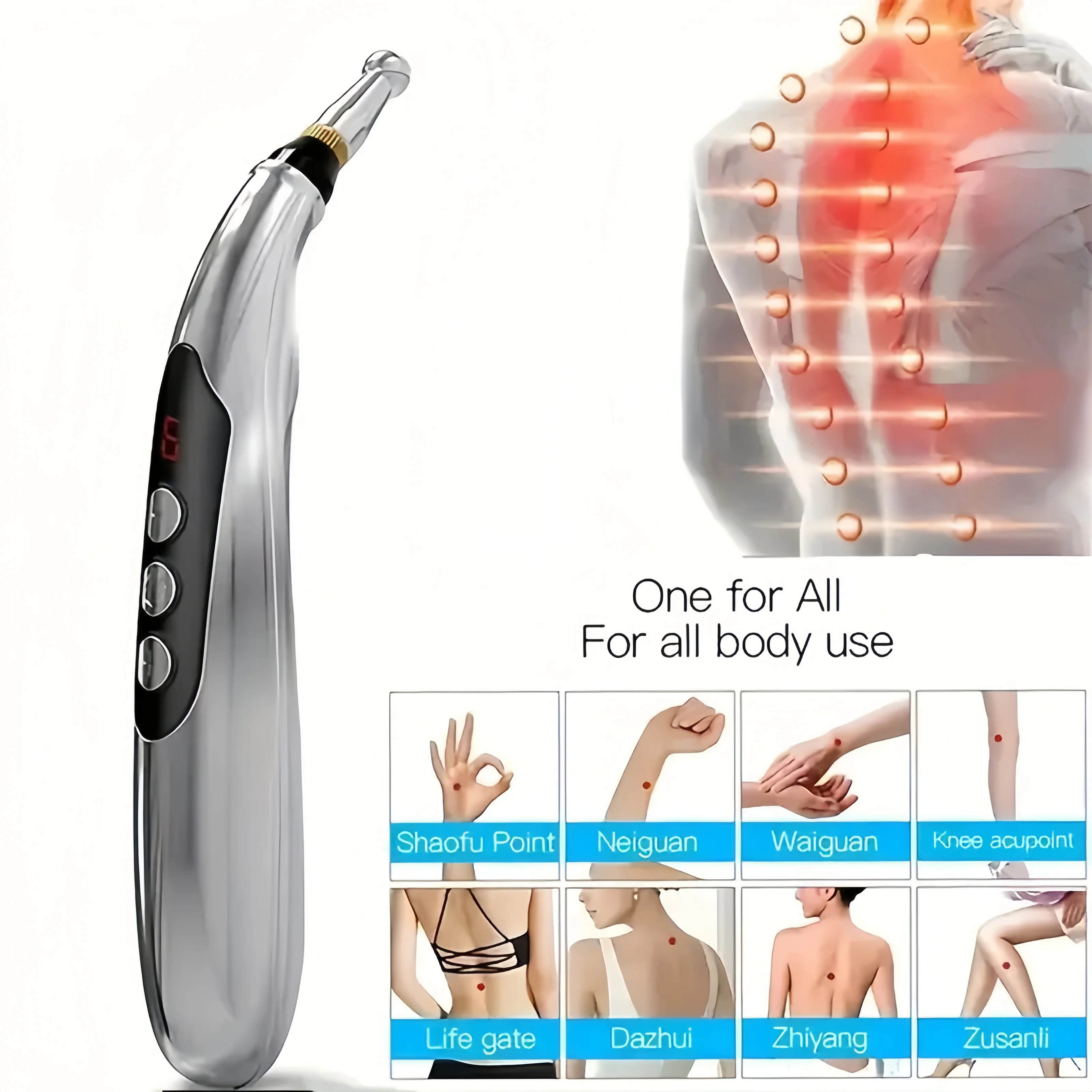 7 In 1 Meridian Massager USB Rechargeable, Body Massage and Relaxation, Holiday Gifts