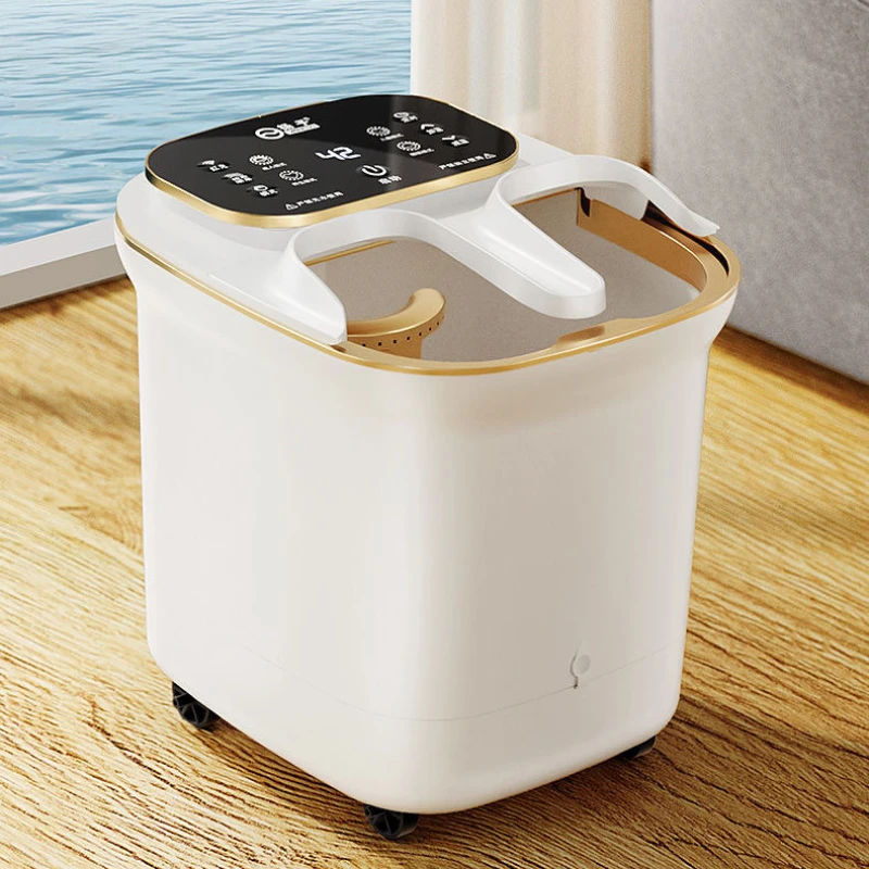 Home Electric Foot Bath Tub Fully Automatic Heating Foot Washing Basin Massage Soaking Bucket For Household Use