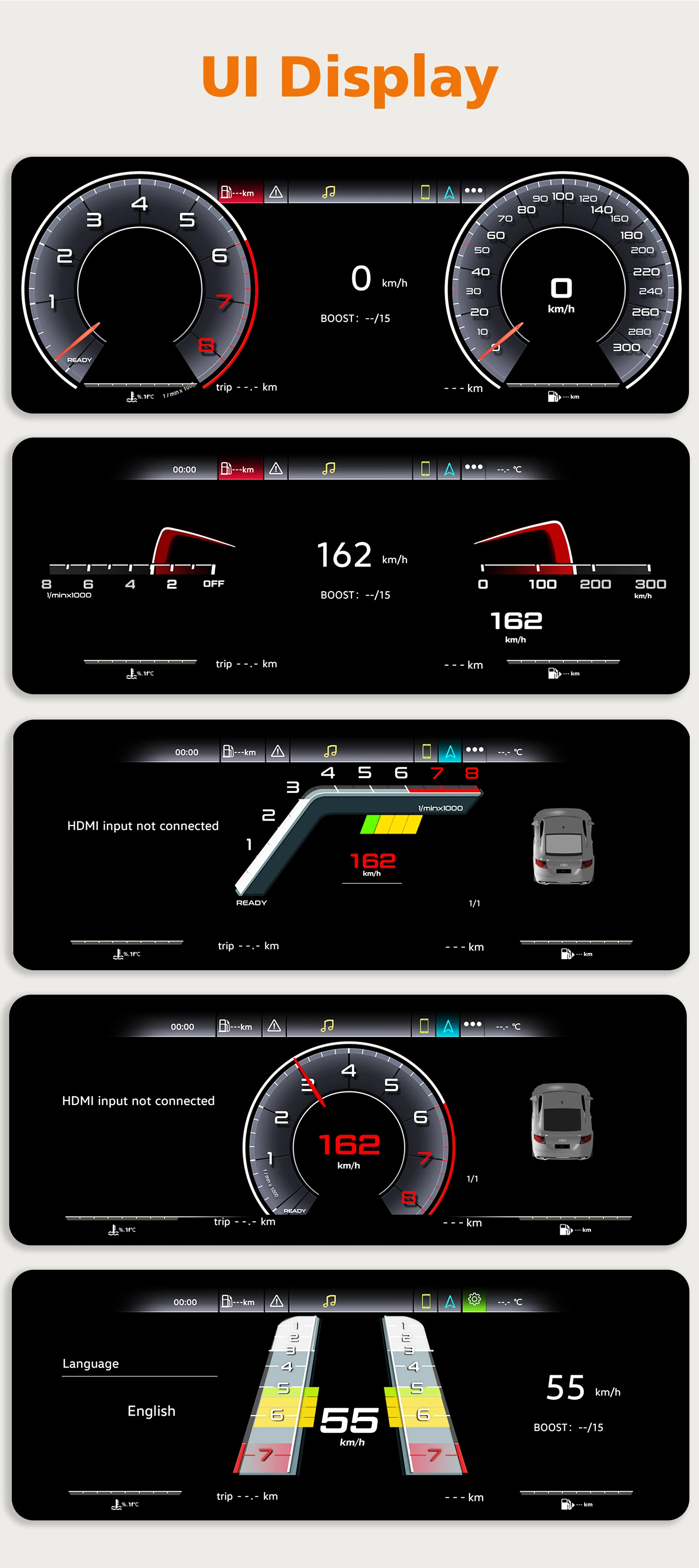 Hizpo - Panel de Instrumentos Digital LCD de 10.3 Pulgadas para Automóvil, para Audi A4 2009 2010 2011 2012, Modificación de Radio de Auto, Panel de Instrumentos, Velocímetro, Sistema Linux 5.4, Cabina Virtual 6