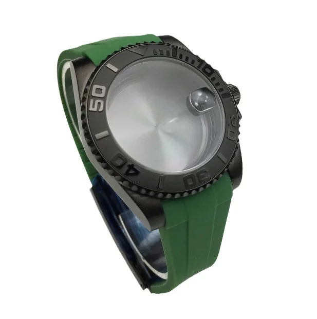 

Watch Accessories Modification for Water Ghost 316 Steel Watch Case Silicone Strap 40MM Fit for NH35/36Mechanical Movement Men