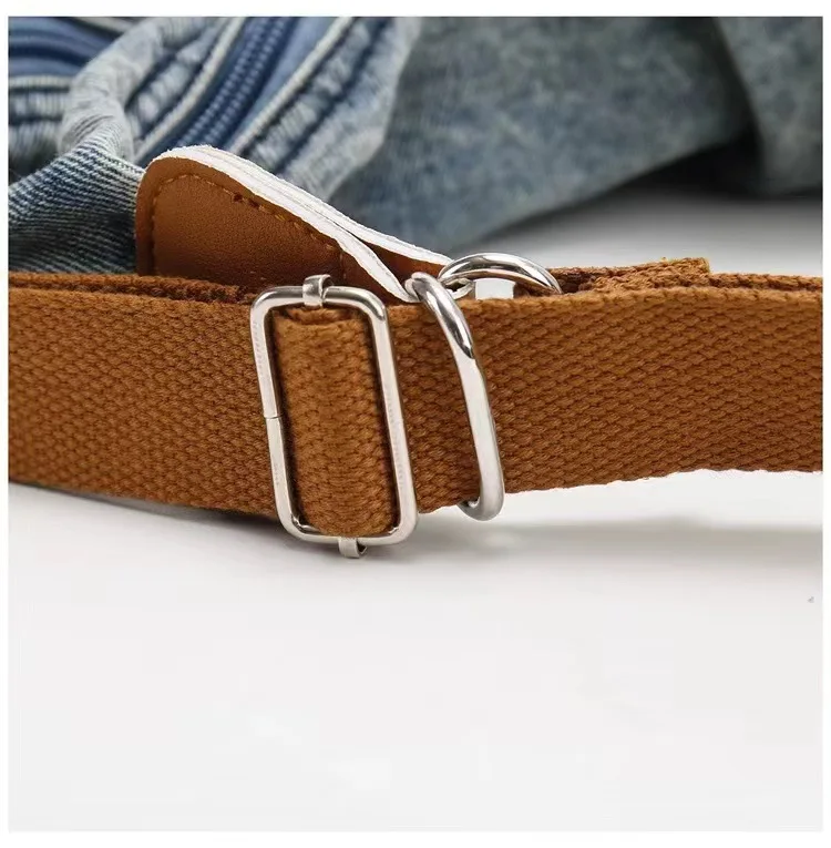 Denim Hobo Bag Women's Retro Shoulder Bag Student Leisure Style_voghion.com
