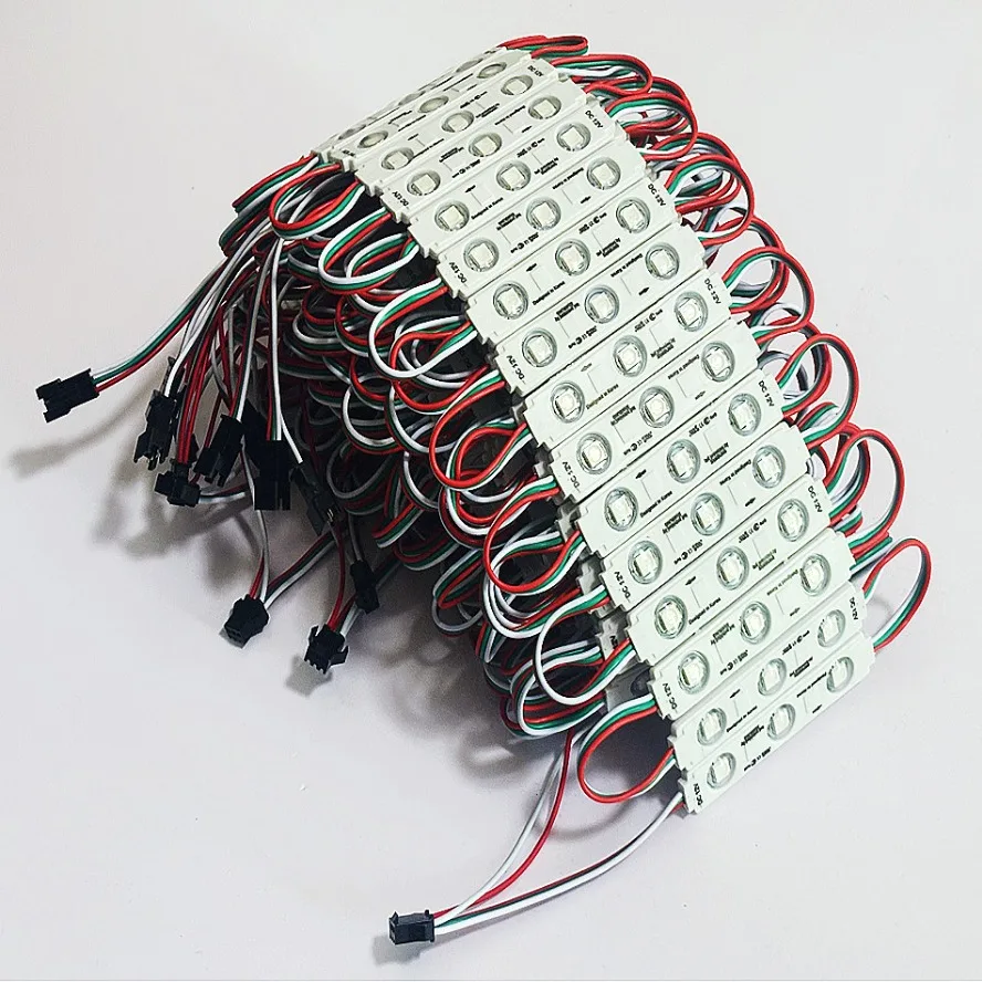LED modules 20PCS/lot WS2811 RGB LED Modules Light DC12V Waterproof Full Color Advertisement Lamp Shop Signboard Letter Light-box Decoration