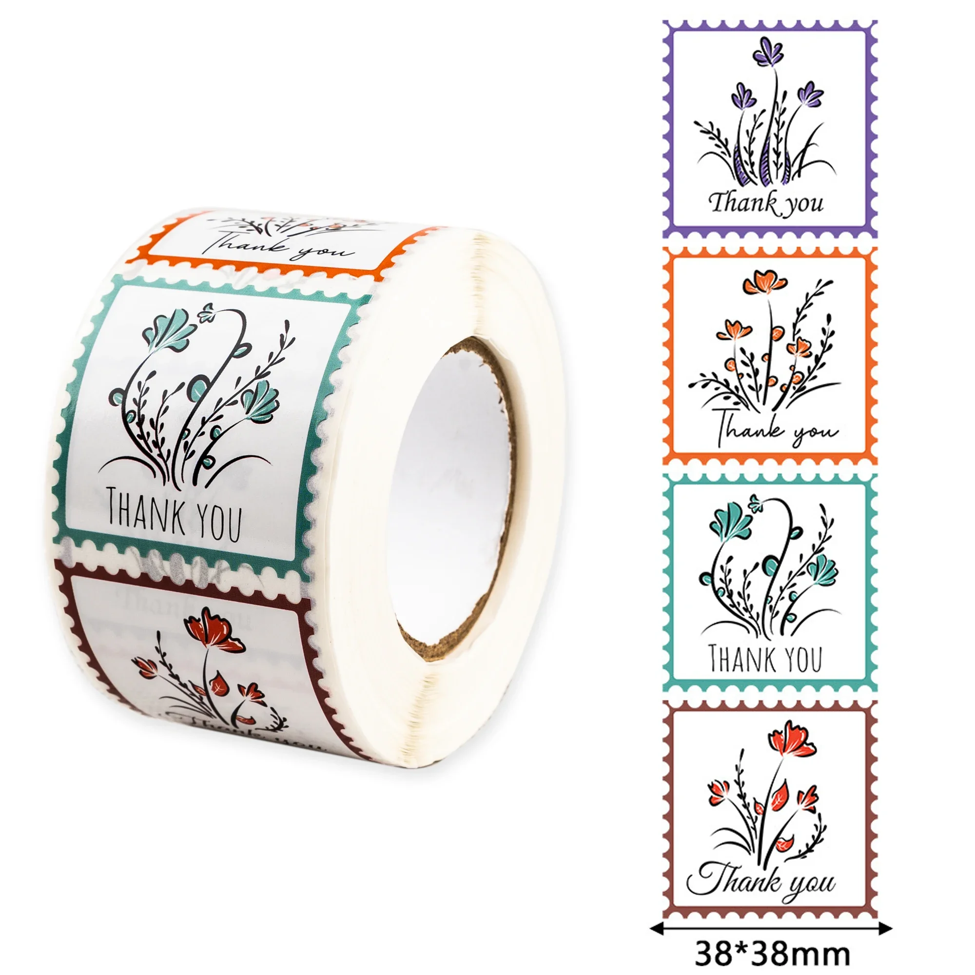 

Stamp Design Thank You / Merry Christmas Stickers Card Box Package Label Sealing Stickers Wedding Decor Label 500Pcs