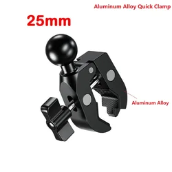 Universal Aluminum Alloy Ball Head Adapter for Motorcycle Handlebar - GPS and Device Mount Holder