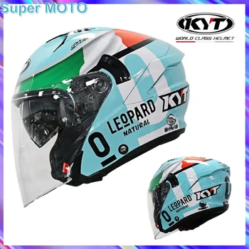 KYT NFJ Motorcycle Helmet Double Lens Summer 3/4 Open Face capacete Casco De Moto Anti-glare Breathable Kask Electric Motobike