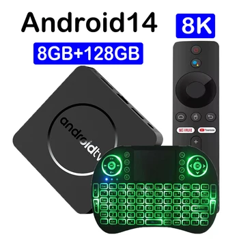 TV Box Q10 Android 14 8GB 128GB Smart TV Box Bluetooth 5.4 Google Assistant Allwinner H313 8K Ultra 4K Streaming Media Player