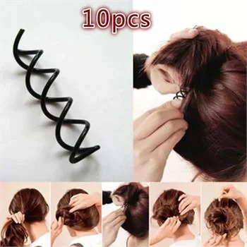 10pcs/Set Simple Hair Clips Fixed Curlers Women's Twisted Headwear Hairstyle Tools Bride's Personalized Styling Accessory 2