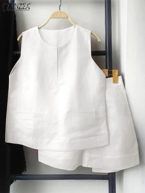 편안함과 스타일의 완벽한 조화: ZANZEA 여성용 캐주얼 2피스