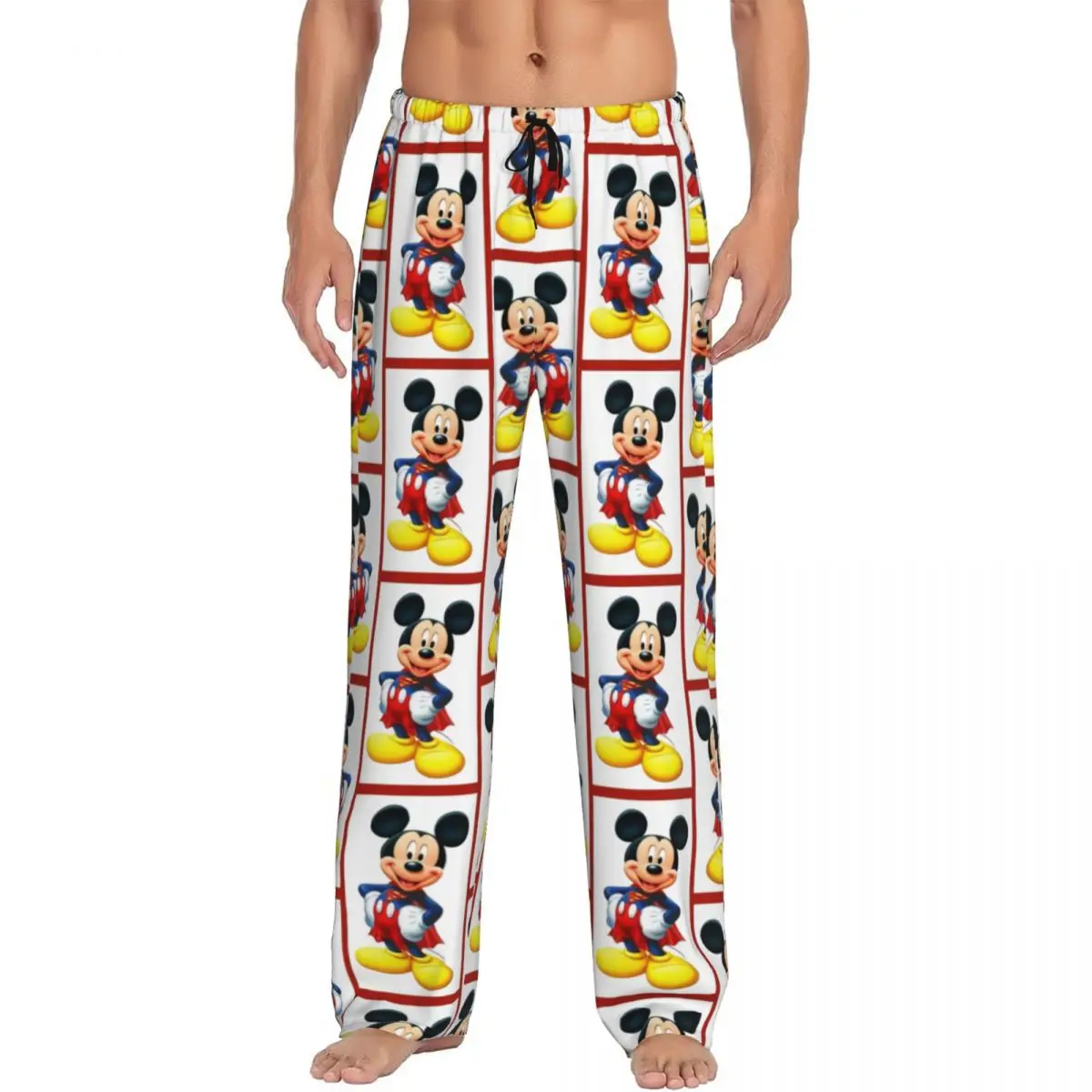 

Custom Cartoon Anime Tv Mickey Mouse Pajama Pants Men Sleepwear Lounge Sleep Bottoms Stretch with Pockets