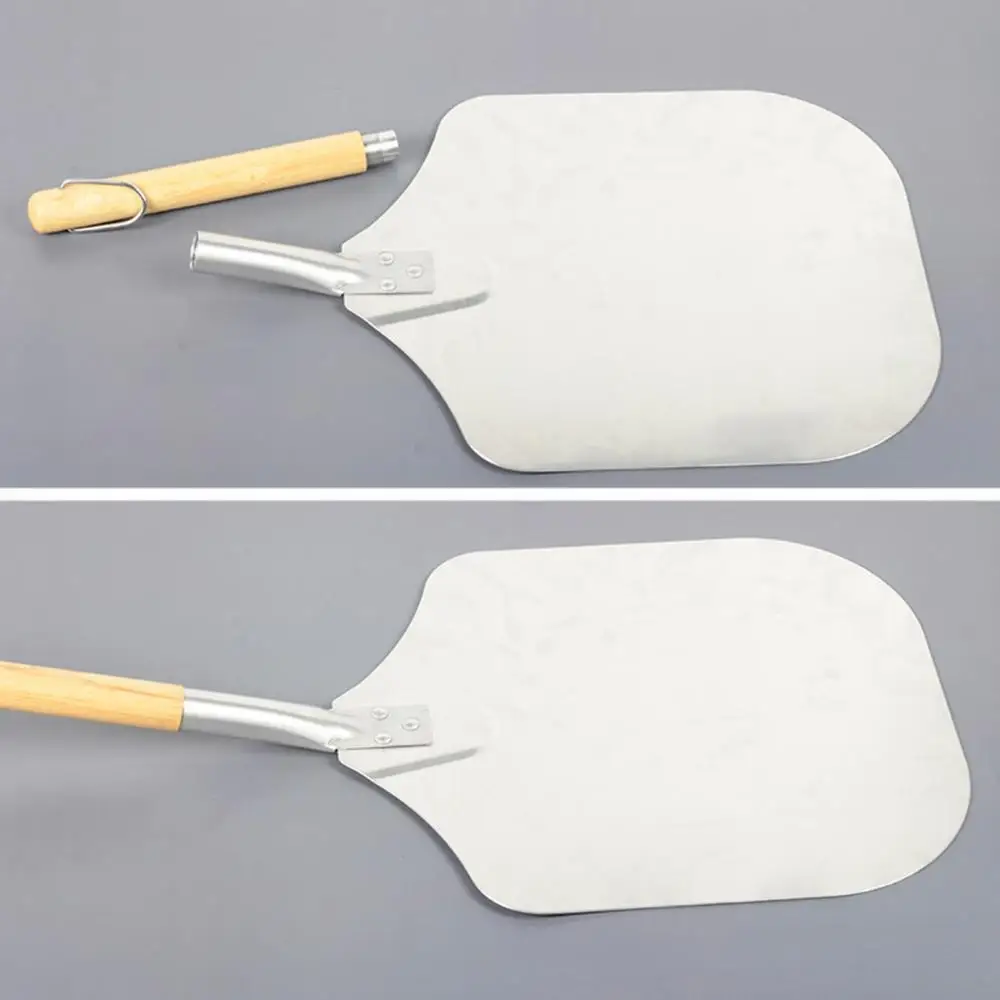Shovel Wood Removable Aluminum Pizza Peel With Long Wooden Handle Pastry Tools Accessories Pizza Paddle Spatula Cake Baking Cutt