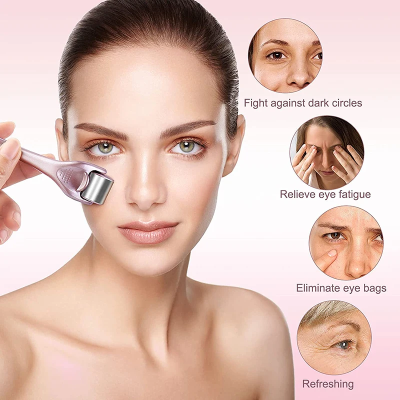Rolă de gheață masaj facial din oțel inoxidabil răcire față rolă piele răcire ochi masaj anti-îmbătrânire lifting durere ameliorare frumusețe instrument_voghion.com