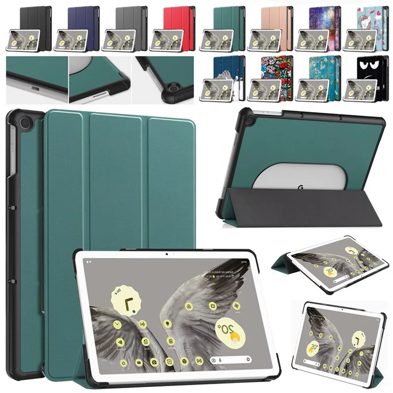 Per Google Pixel Tablet 2023 11 Pollici Gtu8P Disegno Colorato Flip Case Ultrasottile Tre Pieghe Antiurto Con Staffa Tablet Cover