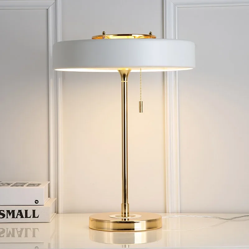 

Metal LED Table Lamp Bedroom Bedside Nook Nightstand Dining Living Room Postmodern Nordic Designer Reading Bedroom Decoration