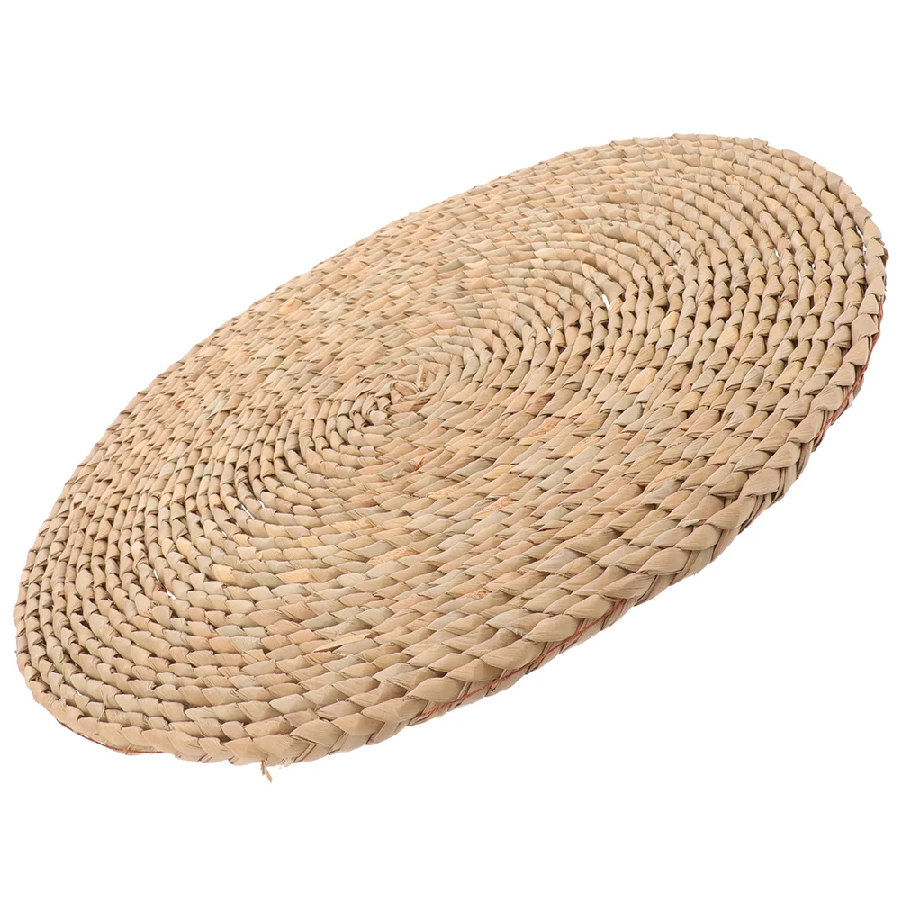 

20/30cm Japanese Style Natural Straw Round Pouf Tatami Cushion Rattan Yoga Cushion Woven Sitting Seat Cushion