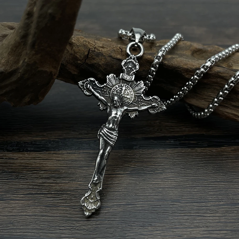 アクセサリー vintage silver925 Jesus cross necklace S9e1e8696980a4e2a8a2fb014bb040