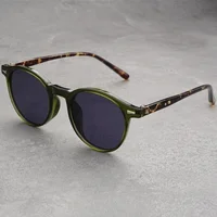 Lunettes de soleil rondes pour myopie, petite monture, rétro, marque de styliste, UV400, lunettes pour hommes, dioptrie 0 à-4.0 4