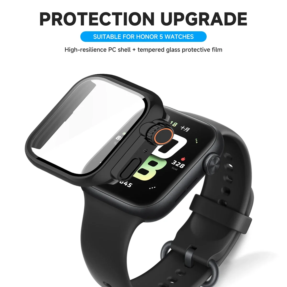 Enhanced Tempered Glass Protective Case & Strap
