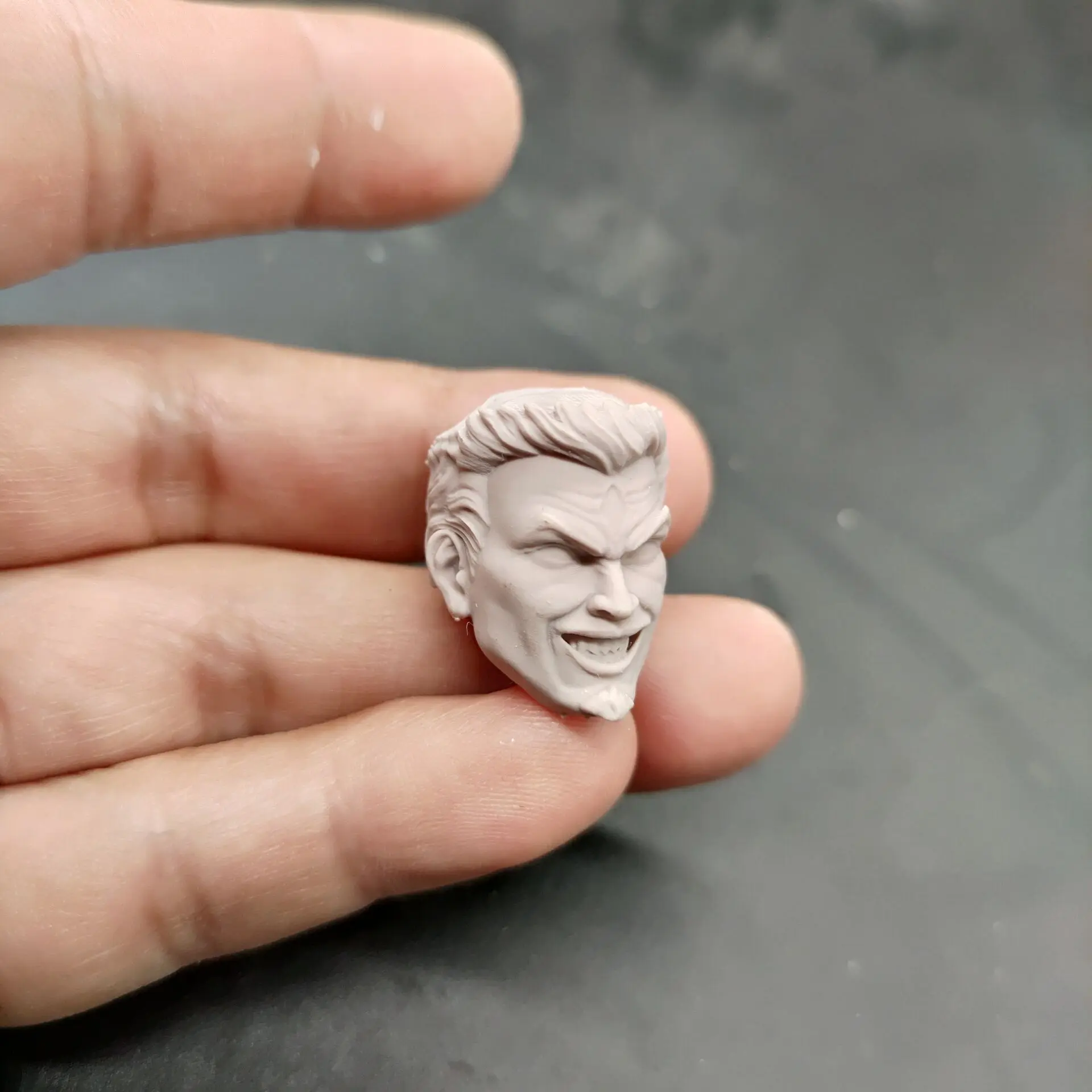 1/18 1/12 1/10 Comic Mark Forte Testa Non Verniciata Sculpt Per 3.75 "6" 7 "Figura Shf Ml Mafex Mez Neca