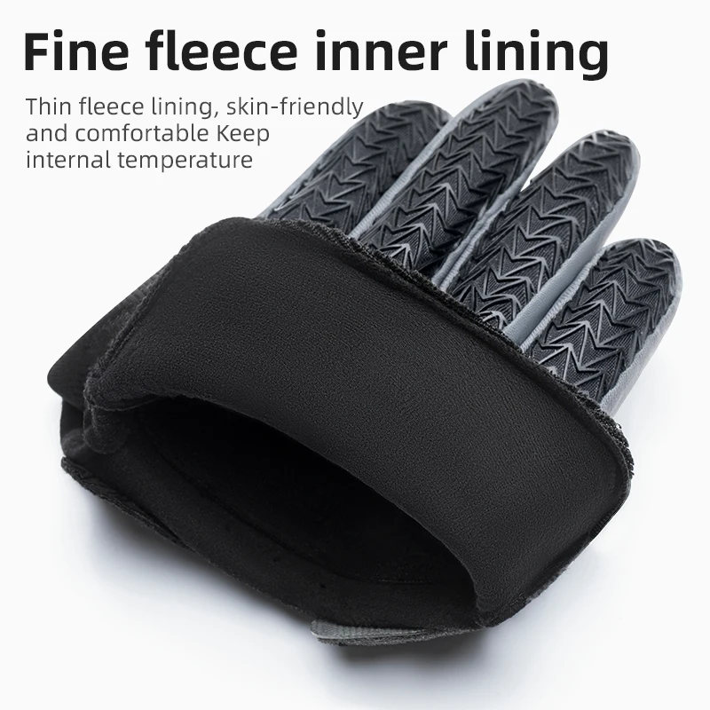 ROCKBROS Spring Autumn Cycling Gloves Breathable Full Finger Gloves Touch Screen Shockproof SBR Pad Men Women MTB Bicycle Gloves 2