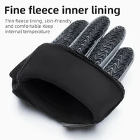 ROCKBROS Spring Autumn Cycling Gloves Breathable Full Finger Gloves Touch Screen Shockproof SBR Pad Men Women MTB Bicycle Gloves 2
