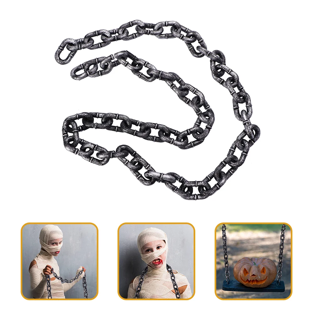 

1M Halloween Simulation Chain Party Layout Decor Plastic Barrier Chain Performance Stage Props Adult-toys Accessory#j