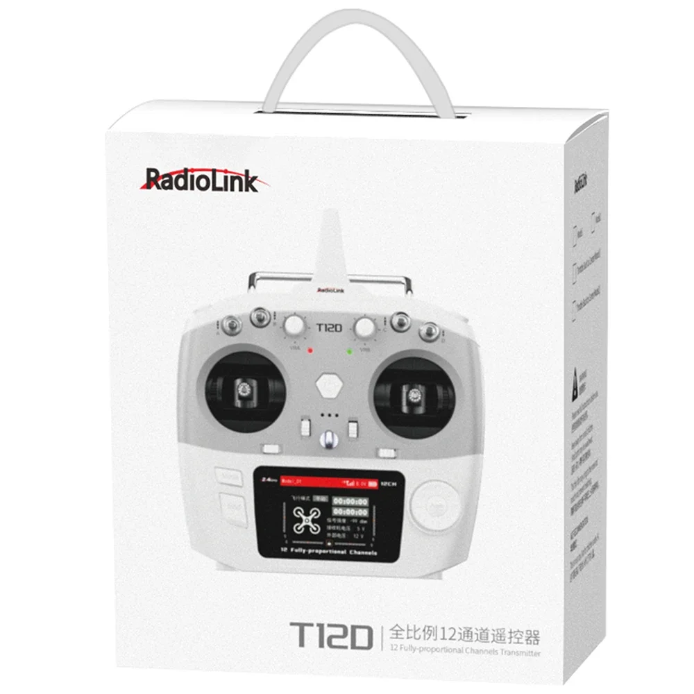 RadioLink T12D 12CH 2.4GHz Émetteur RC avec Récepteur R12F pour Drone FPV Avion Voiture Bateau