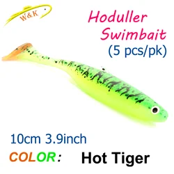 Zander Snook 10cm Swimbait: Freshwater Paddle Tail Soft Bait in New Color - 100mm (10cm Hot Tiger)