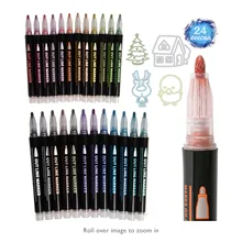 

12 /24 Color/set Outline Paint Marker Pen Double Line Pen DIY Photo Album Scrapbook Metal Marker Flash Drawing Painting Graffiti