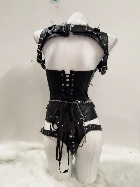 Skull Shrug Corset Top and Panties 3 Piece Set 6