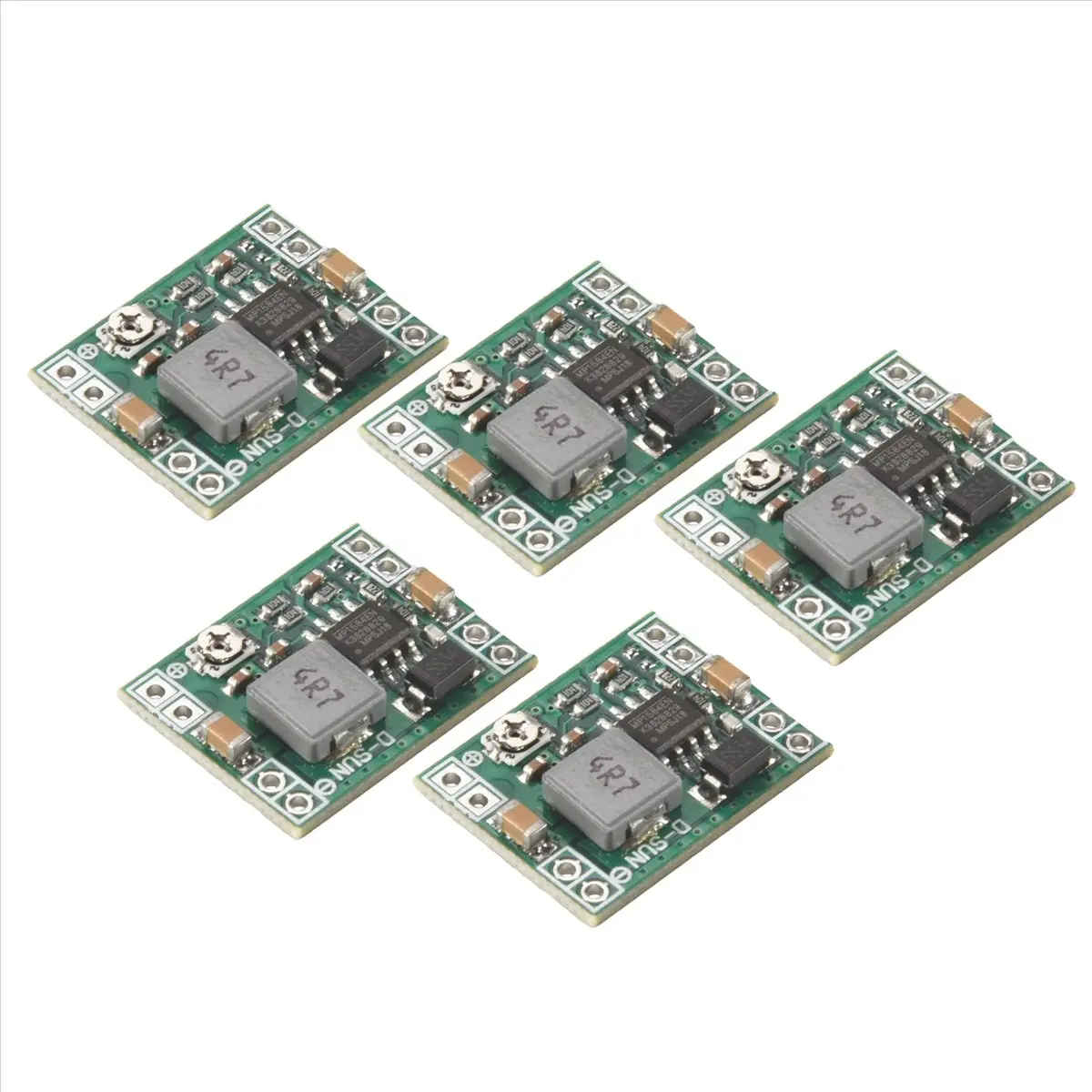 (A23G) 5Pcs 미니 MP1584EN DC-DC 벅 컨버터 조정 가능한 전원 공급 장치 모듈 24V  12V 9V 5V 3V 감소 전압 조정기