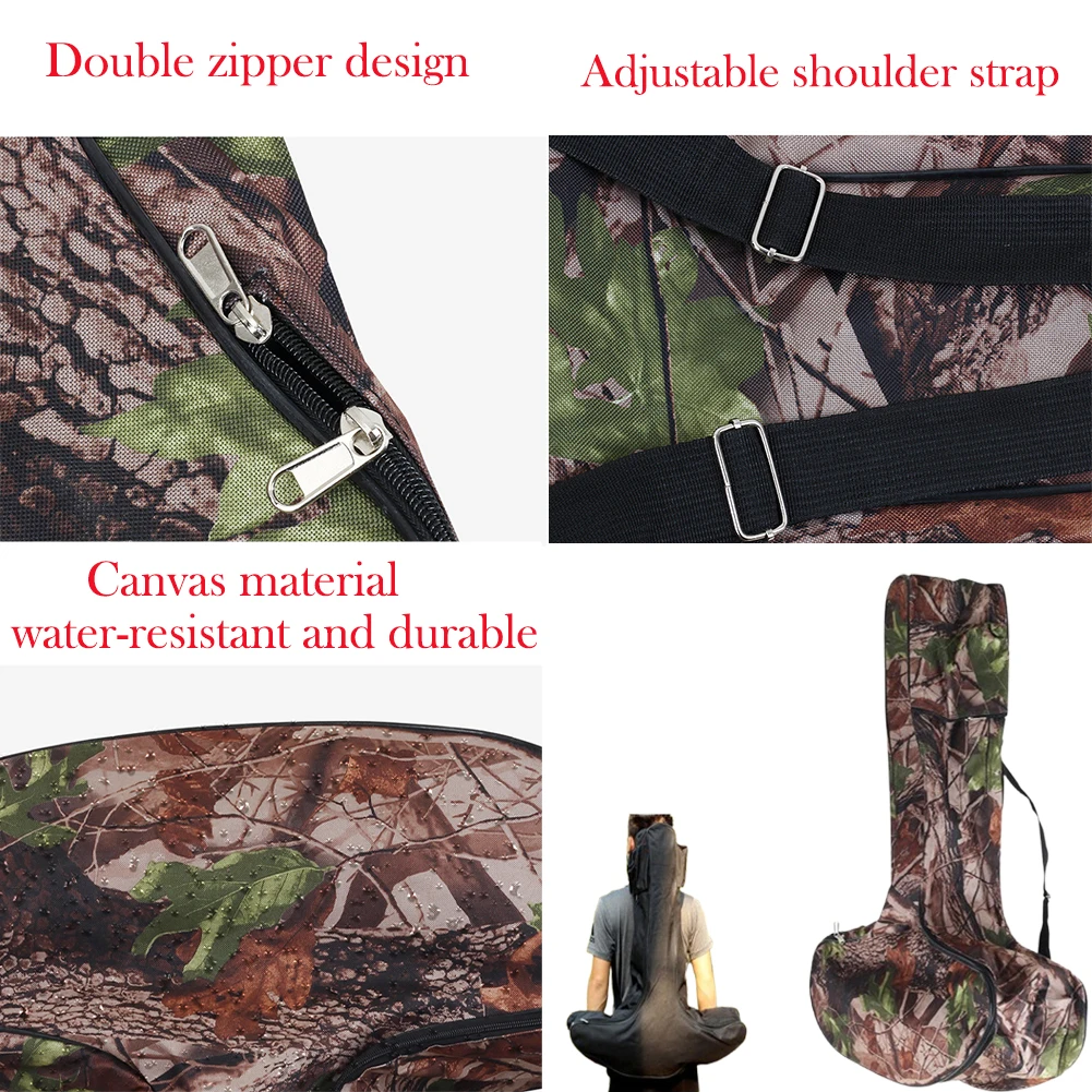 Portable Lightweight Crossbow Bags T Shaped Crossbow Bag Case Backpack Canvas Pouch for Crossbow Hunting Shooting 5