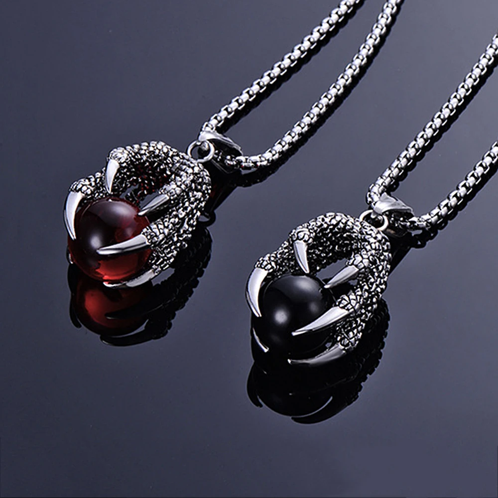Classic Stainless Steel Necklace Claws | Dragon Men's