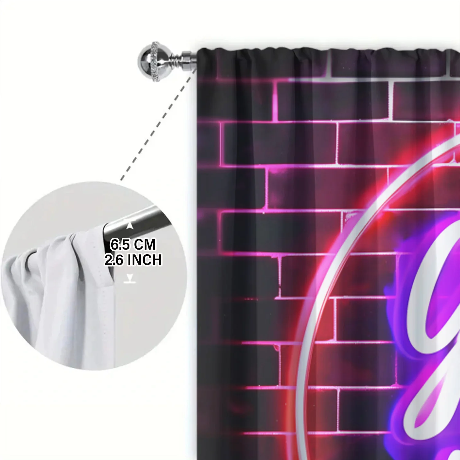 2pcs Good Vibes Only Printed Curtain for Home Decor - Rod Pocket Window Treatment for Bedroom, Office, Kitchen and Living Room 6