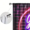 2pcs Good Vibes Only Printed Curtain for Home Decor - Rod Pocket Window Treatment for Bedroom, Office, Kitchen and Living Room 6