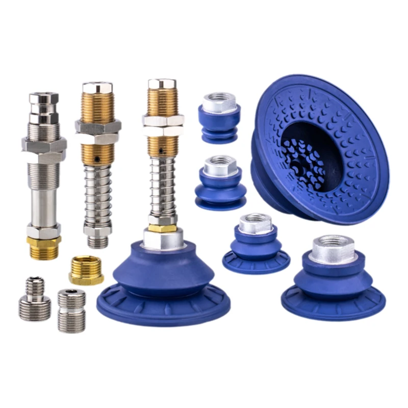 ถ้วยดูดสุญญากาศรุ่น SAB ซีรีส์ SAB22/30/40/50/60/80 สำหรับชิ้นส่วนอุตสาหกรรม แขนกล ถ้วยดูดแบบลูกฟูก แข็งแรง ทำจากยางไนไตรล์ 1