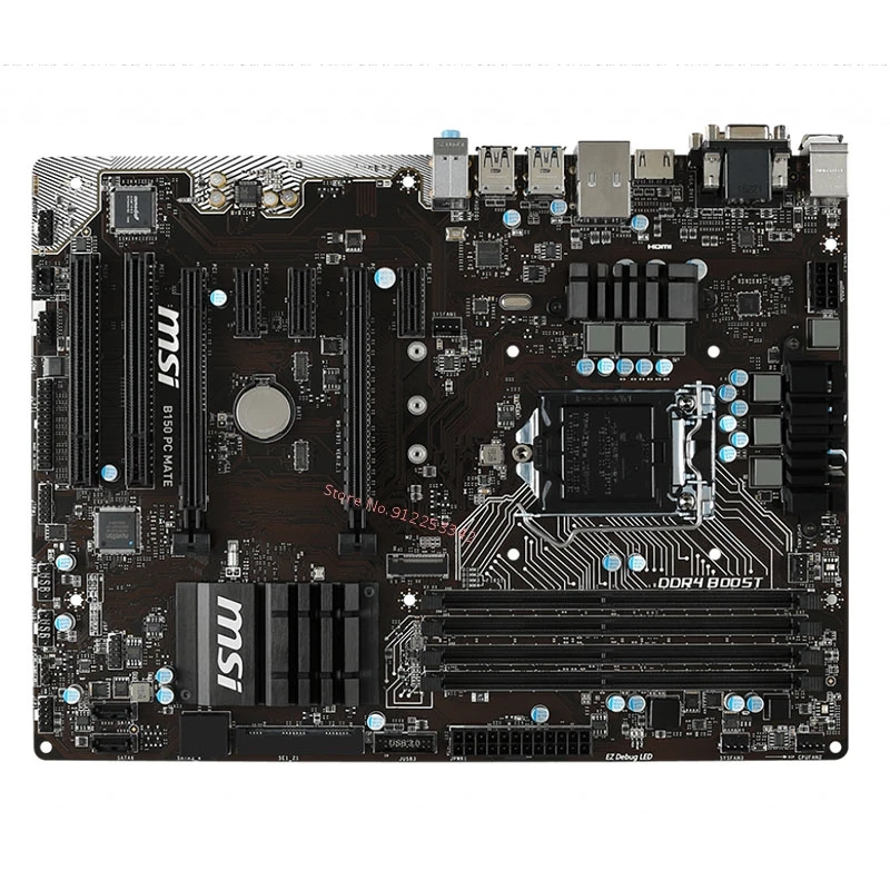 For MSI B150 PC MATE LGA 1151 Intel B150 Gaming PC Motherboard DDR4 64GB Core i3-6100 i5-6500  PCI-E 3.0 M.2 HDMI 6×USB3.0 ATX mother board gaming pc