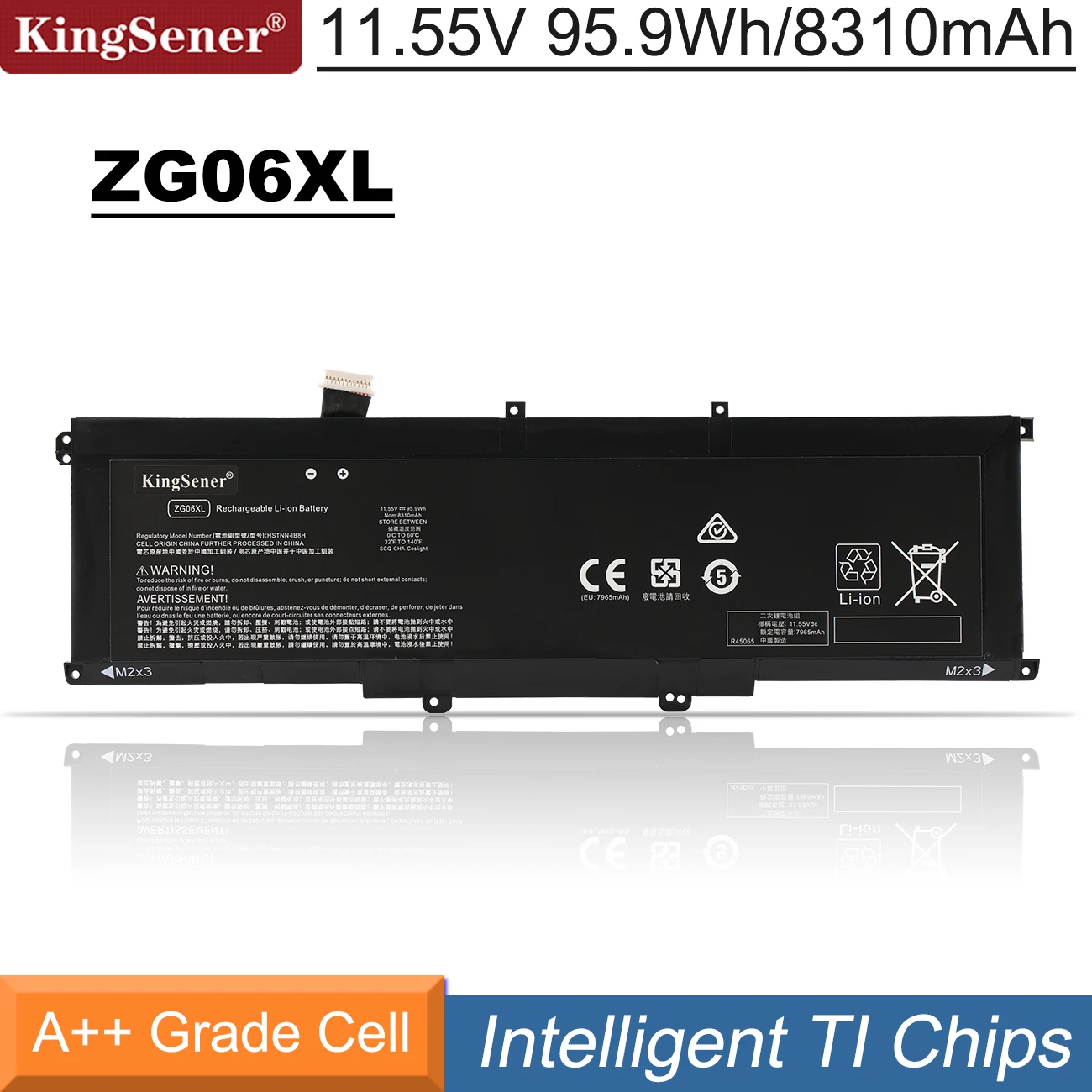 Bateria Kingsener para hp Elitebook Zg06xl Série g1 1050 Zbook Studio X360 Série g5 Hstnn-ib8h Hsn-q11c 8310mah