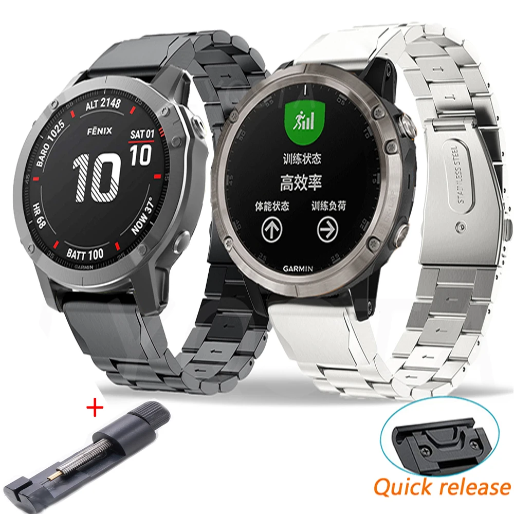 

Metal Watchband Strap For Garmin Fenix7 7X 7S 6S 6X 6Pro 5X 5S 5Plus Quick Release Stainless Wristband 975 Epix Gen 2 Bracelet