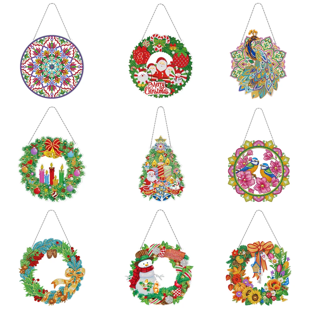 Diy Diamond Painting Christmas Led Hanging Lights Special Shaped Drill  Sucker Ornaments Lamp For Window Home Wall Decoration - Diamond Painting  Cross Stitch - AliExpress