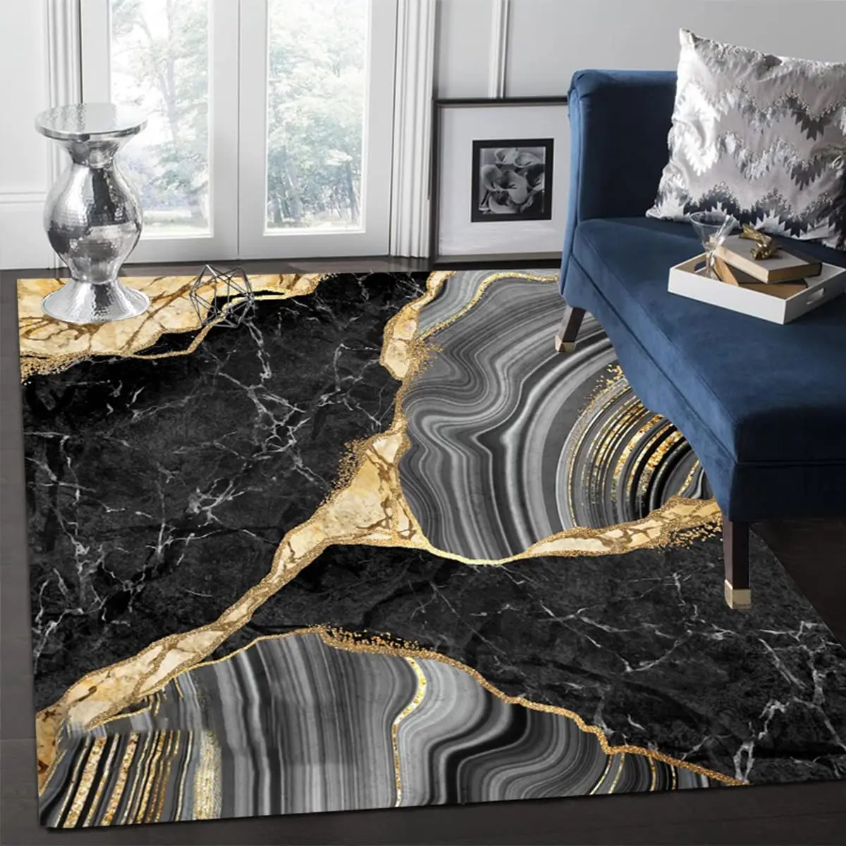 Abstract Marble Carpet for Living Room Luxury Home Decorations Sofa Table Large Area Rugs Bedroom Bedside Floor Mat Tapis Salon 6