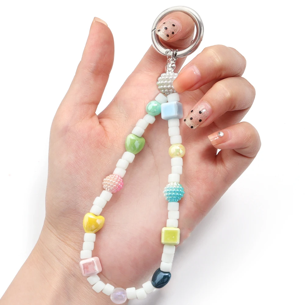 10 teile/los quadratische Perlen Keramik Perlen bunte Würfel lose Perlen Spacer Perlen für Schmuck machen DIY Halskette Armband Zubehör – Detail 2