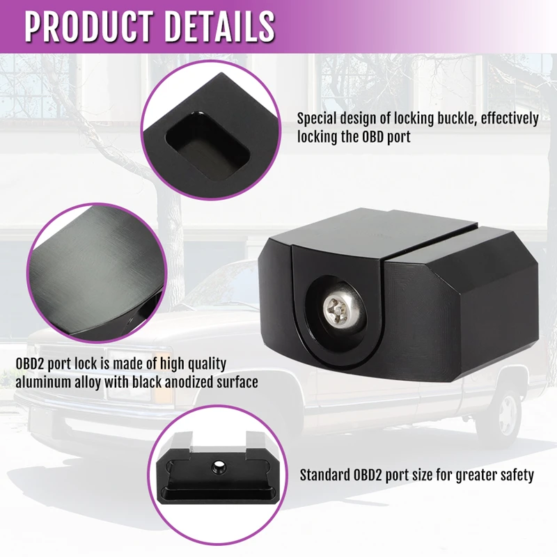 Universal &lrm;for Tune Saver Block Access To OBD 2 Connector OBD II Lock Port Anti Theft Tool Port Security Anti-theft Lock Kit