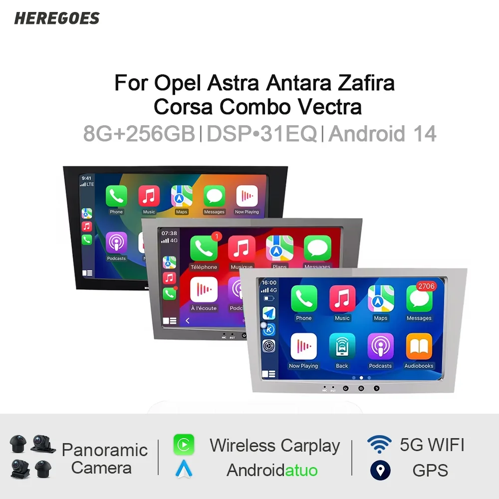 ACAVICA Android 14 Autoradio - Wireless CarPlay Für Opel Astra H Corsa D