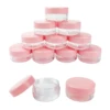 Wholesale Custom Empty Lip Scrub Box With Logo Lip Butter Acrylic 10/20ML Jars For Lip Balm,Makeup,Eye Shadow, Rhinestone 1