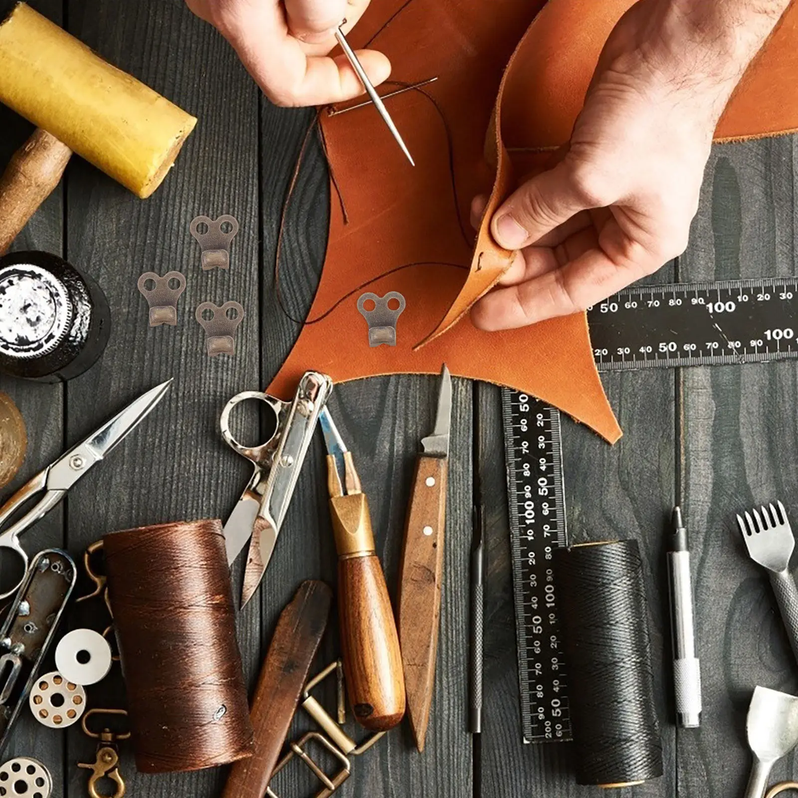 24세트 구리 부츠 레이스 훅 수리 키트 리벳 신발 구멍 교체 하이킹 등산 클라이밍 부츠 아웃도어용