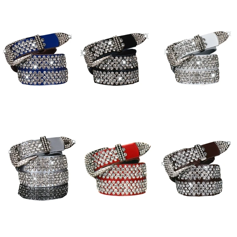 

Bling Belt Western Cowgirl Belt Studded Waistband Belt