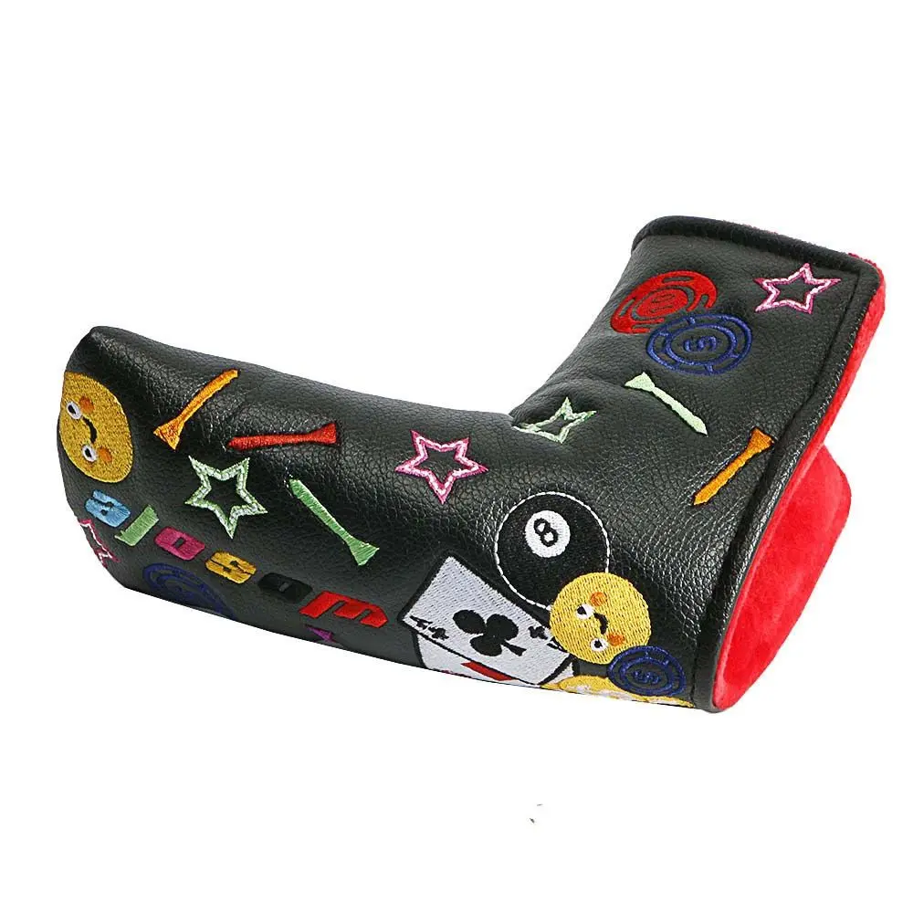 Description Picture 6 of itemGolf Head Cover Putter Headcover Protector Case Golf Headcover Blade Putter Protector Golf Putter Cover Golf Club Head Cover