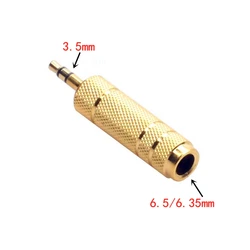 Premium Audio Cable Adapter - 3.5mm to 6.35mm Stereo AUX Converter - 10Pieces (6.5mm to 3.5mm)