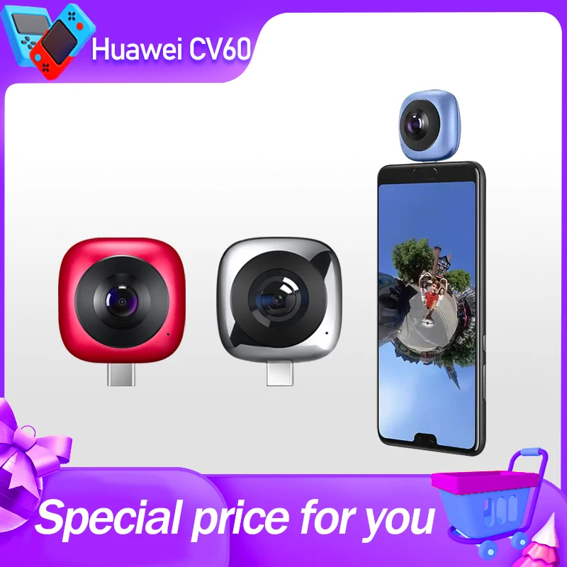 CV60 Portable HD panoramic camera Coolplay version for Huawei Fisheye Planet Sphere Camaras 360Degree Panoramic Camera USB typeC