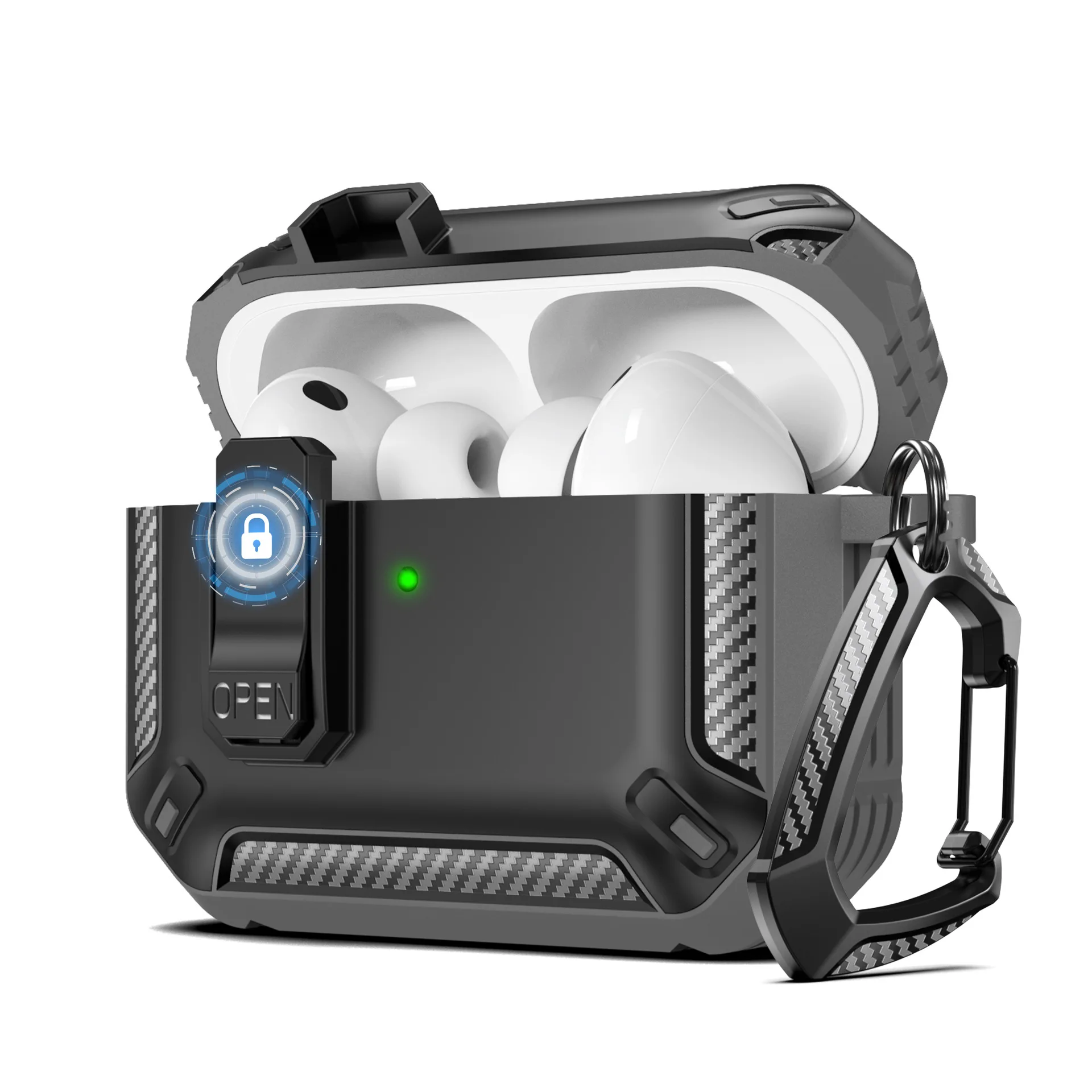 AirPods Pro Rugged Carbon Fiber Case - Drop Protection Cover